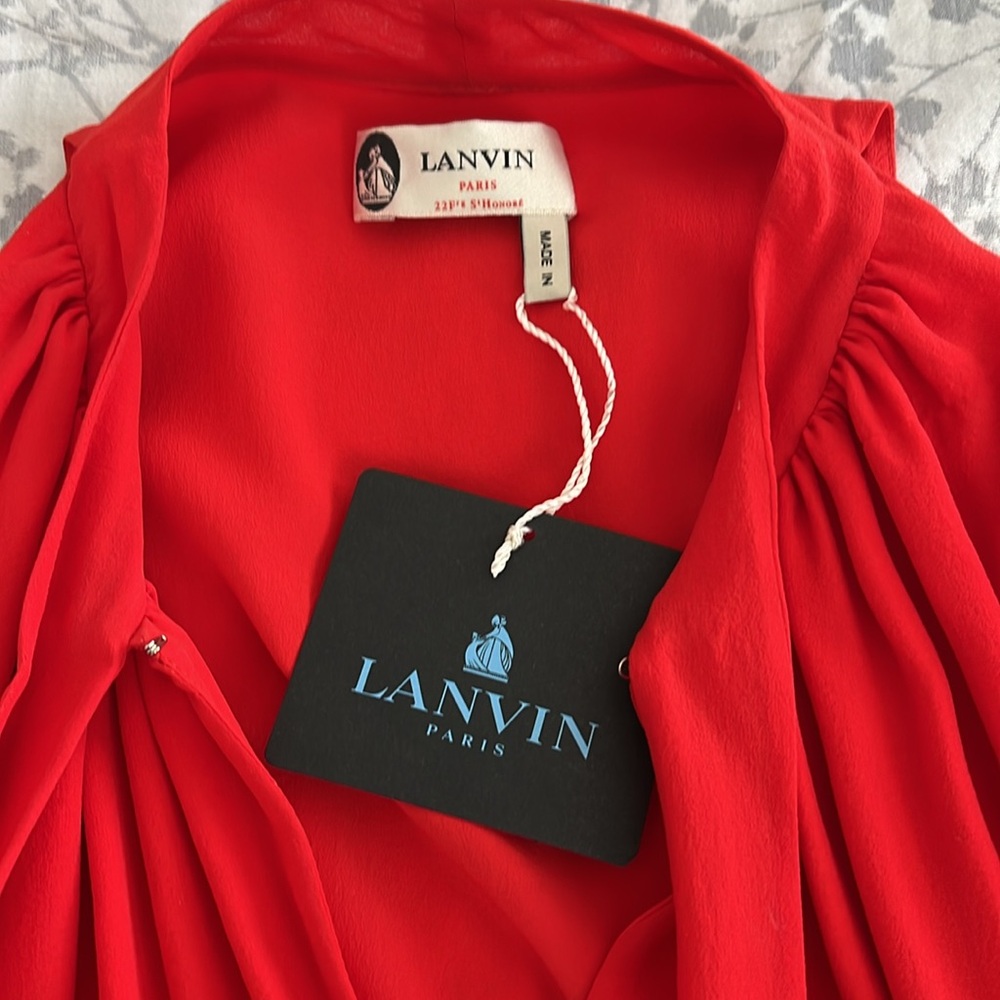 Lanvin sleeveless flared blouse